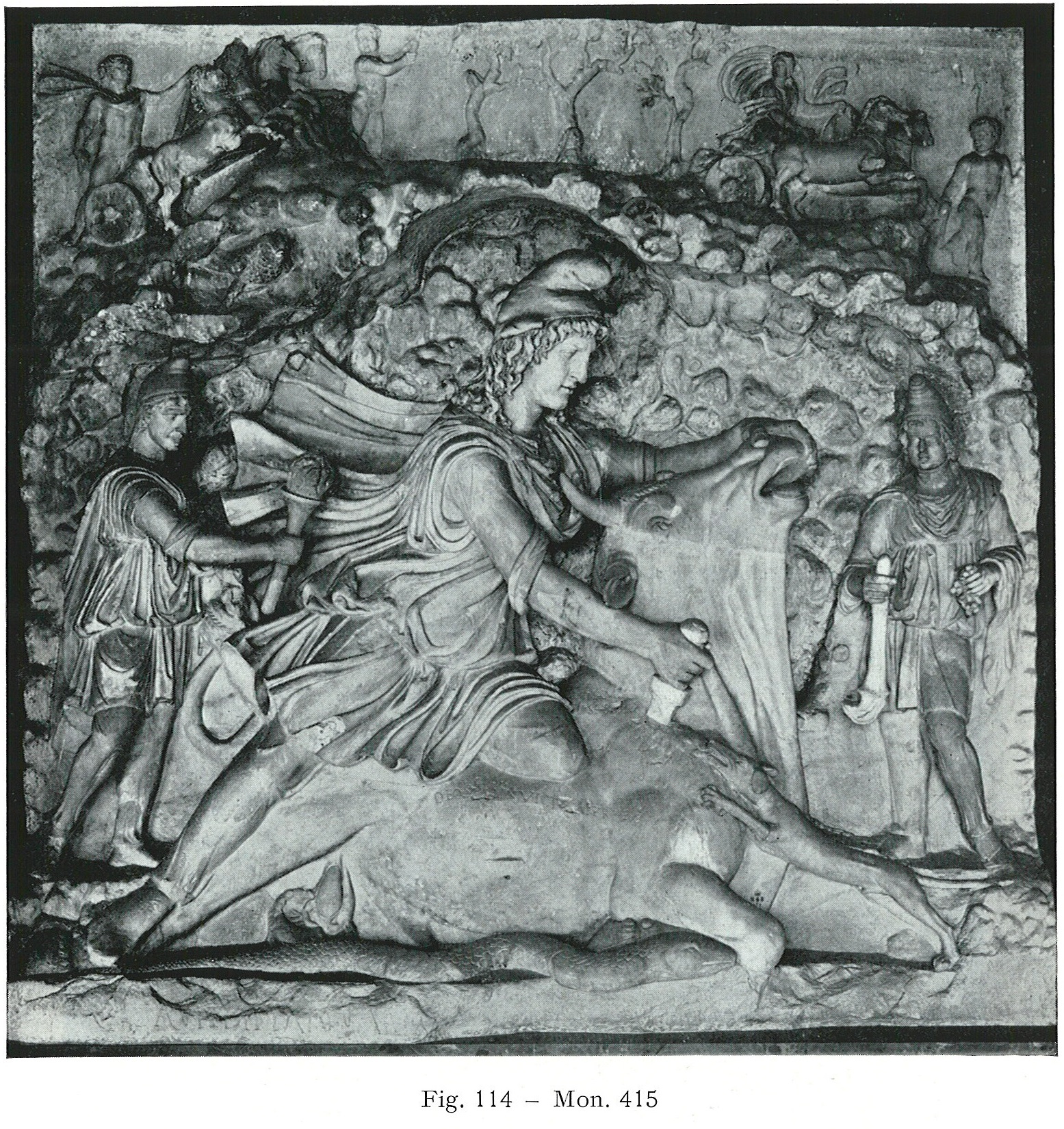 CIMRM 415-416 - Tauroctony. Borghese collection, Louvre, Paris